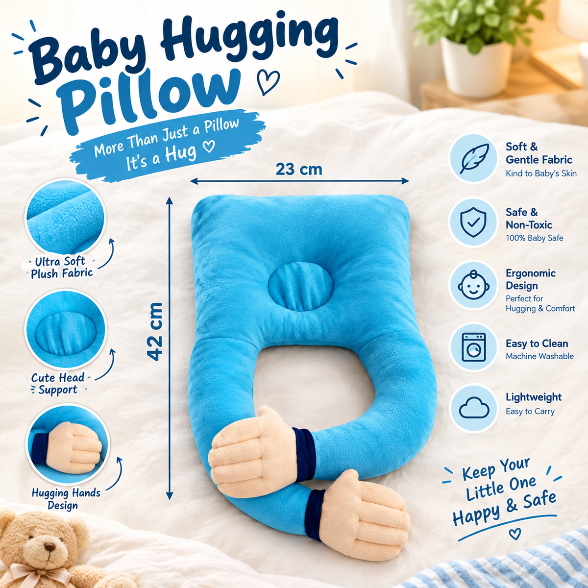 Baby hugging pillow