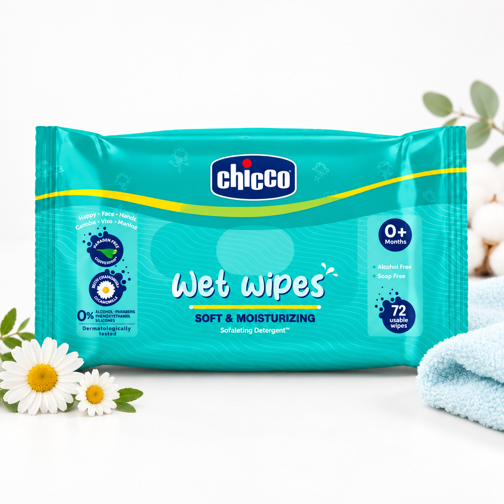 Baby wipes packet ki studio product photo