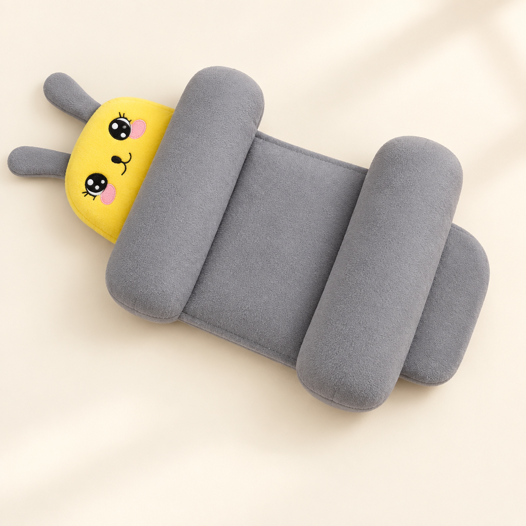 Grey microfiber baby pillow