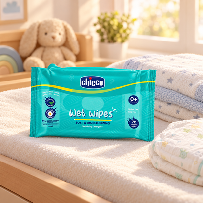 Nursery changing table par wipes packet