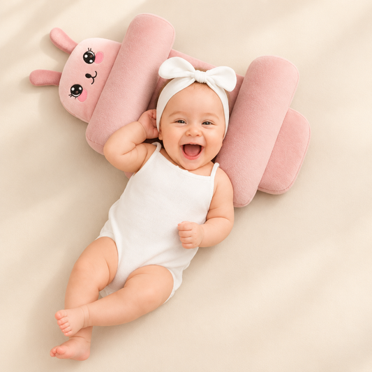 Pink microfiber baby pillow