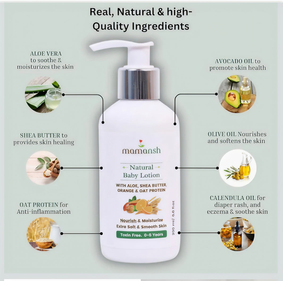 Mamansh natural baby lotion